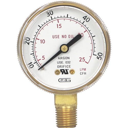 Manom&egrave;tres,  2", 0-50 pi³/h standard, Fixation inf&eacute;rieure, Analogique MAS Chibougamau