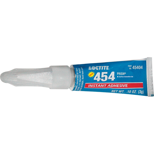 454 Prism&reg; Instant Adhesive Gel, Clear, Tube, 3 g MAS Chibougamau