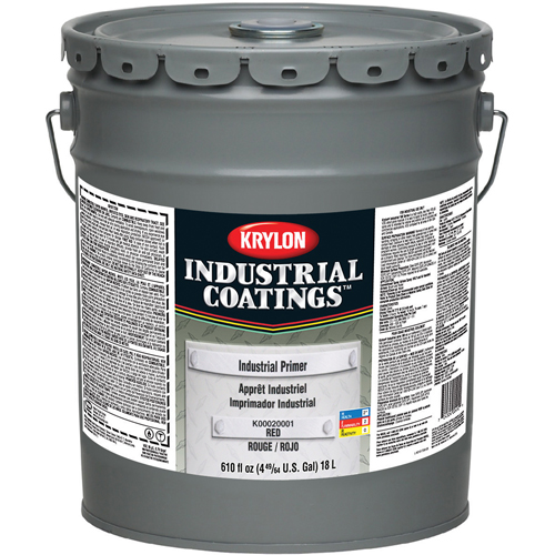 Industrial Primer, 18.9 L, Pail, Red Oxide MAS Chibougamau