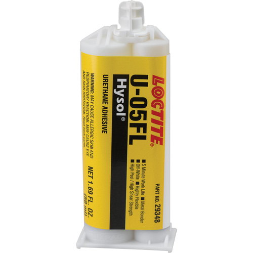 Adh&eacute;sif ur&eacute;thane Hysol U-05FL, Deux composants, Cartouche double, 90 g, Blanc cass&eacute; MAS Chibougamau