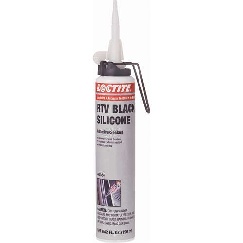 Superflex RTV Silicone Adhesive Sealant, Cartridge, Black MAS Chibougamau