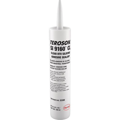 Teroson&reg; SI 9160 Silicone Sealant, Cartridge, Clear MAS Chibougamau