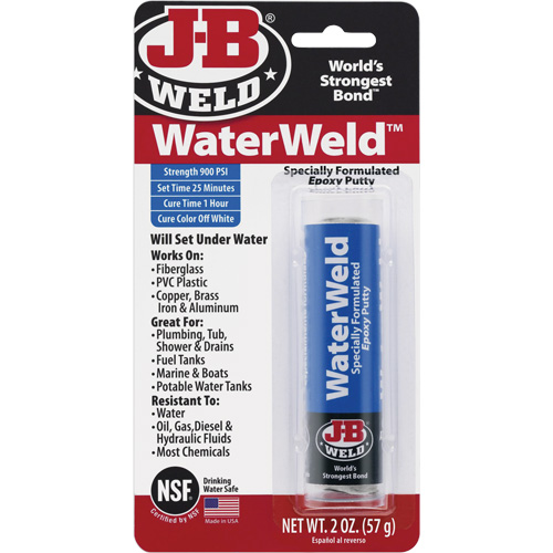 Colle &eacute;poxyde WaterWeld, 2 oz, B&acirc;ton, Blanc cass&eacute; MAS Chibougamau