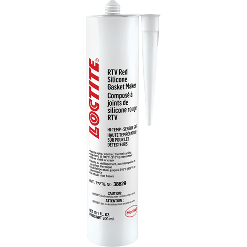 Scellant au silicone haute temp&eacute;rature RTV 596, Cartouche, Rouge MAS Chibougamau