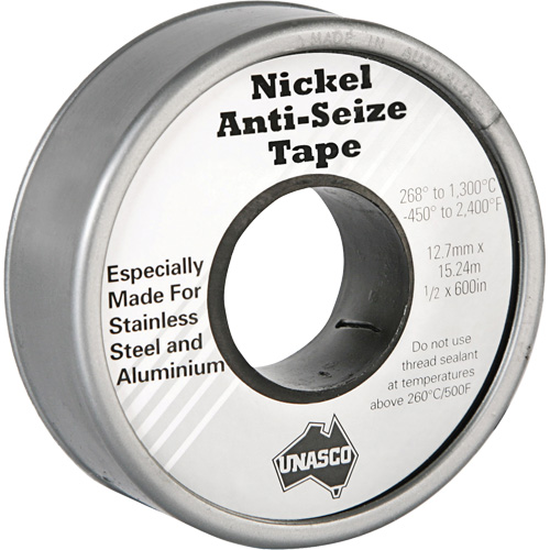 Nickel Anti-Seize Tape, 590" L x 1/2" W, Silver MAS Chibougamau