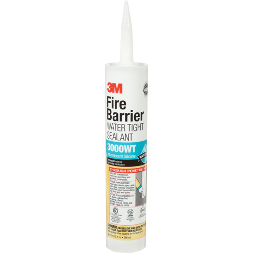 Scellant ignifuge 3000 WT, 10,1 oz, Cartouche, Gris MAS Chibougamau