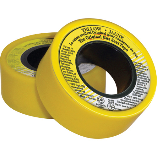 Ruban d'&eacute;tanch&eacute;it&eacute; pour filet en PTFE, 236" lo x 3/4" la, Jaune MAS Chibougamau