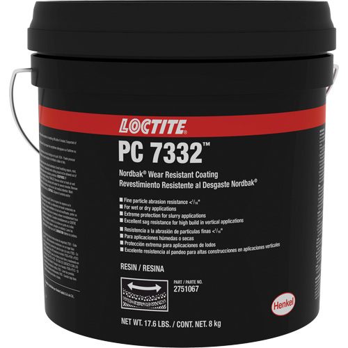 7332 Nordbak&reg; Wear Prevention Coating, Grey, 10 kg, Pail MAS Chibougamau