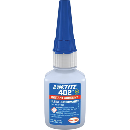 402 Instant Adhesive, Clear, Bottle, 20 g MAS Chibougamau