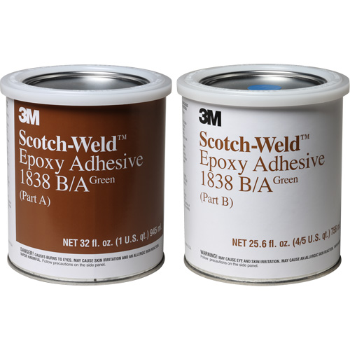 Adh&eacute;sif Scotch-Weld, 32 oz liq., Seau, Deux composants, Vert MAS Chibougamau