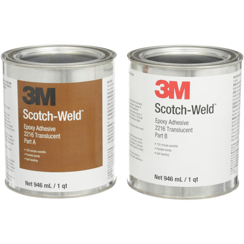 Adh&eacute;sif Scotch-Weld, 32 oz liq., Trousse, Deux composants, Translucide MAS Chibougamau