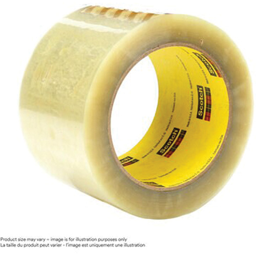 Scotch&reg; Box Sealing Tape 355, Hot Melt Adhesive, 3.15 mils, 36 mm (1-1/2") x 50 m (164') MAS Chibougamau