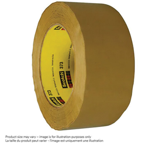 Scotch&reg; Box Sealing Tape 373, Hot Melt Adhesive, 2.5 mils, 72 mm (3") x 50 m (164') MAS Chibougamau