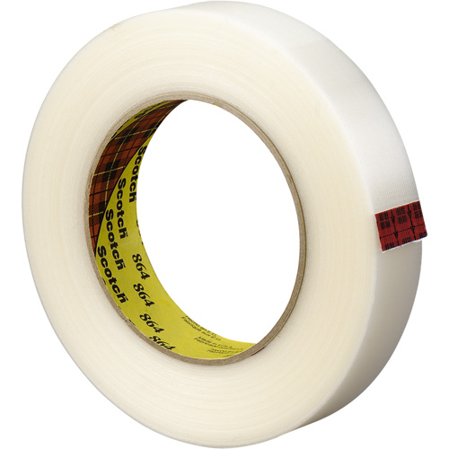 Scotch&reg; Reinforced Strapping Tape, 5.6 mils Thick, 12 mm (1/2") x 330 m (1082')  MAS Chibougamau