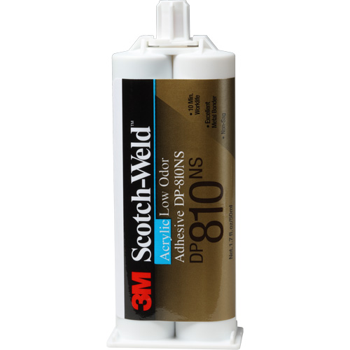 Adh&eacute;sif acrylique &agrave; faible odeur Scotch-Weld, Deux composants, Cartouche double, 1,7 oz, Blanc MAS Chibougamau