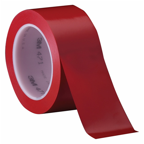 Ruban en vinyle 471, 102 mm (4") la x 32,9 m (108') lo, 5,2 mils, Rouge MAS Chibougamau