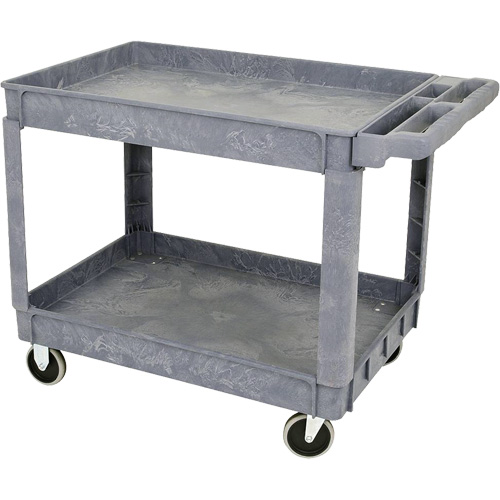 JPTC-3624 Chariot d'atelier robuste en polypropyl&egrave;ne, 2 niveaux, 46" la x 25-1/2" p x 33-1/4" h, 500 lb Cap MAS Chibougamau
