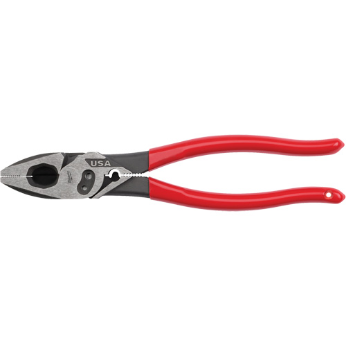Pince &agrave; poign&eacute;es tremp&eacute;es pour monteurs de lignes avec pince &agrave; sertir et coupe-boulons MAS Chibougamau