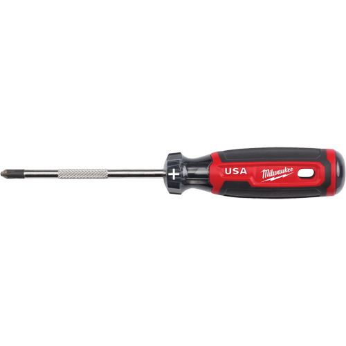 Phillips Screwdriver, #2 Tip, Round, 211 mm L, Cushion Grip Handle MAS Chibougamau