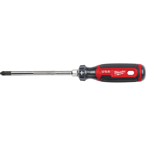 Tournevis Phillips, Tige de #3, Ronde, 279 mm lo, Prise en Coussin&eacute;e MAS Chibougamau
