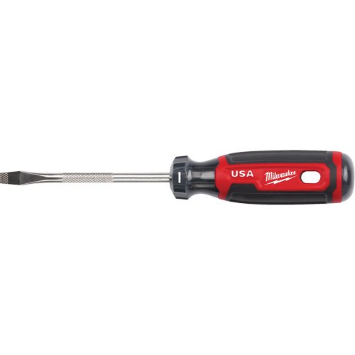 Tournevis &agrave; fente, Tige de 1/4", Ronde, 211 mm lo, Prise en Coussin&eacute;e MAS Chibougamau