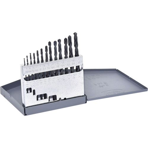 Hyper Jobber Length Drill Bit Set, 13 Pieces, High Speed Steel MAS Chibougamau