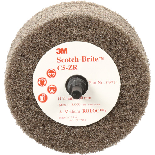 Scotch-Brite Cut & Polish Disc, 75 mm x 30 mm, 20 mm Arbor, Aluminum Oxide, 7500 RPM MAS Chibougamau