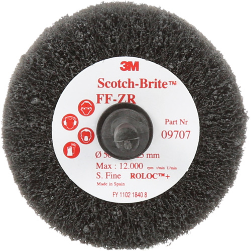 Brosse &agrave; lamelles pour la coupe et le polissage Scotch-Brite, Oxyde d'aluminium, Grain Fin, 2" x 1" x 1/4" MAS Chibougamau