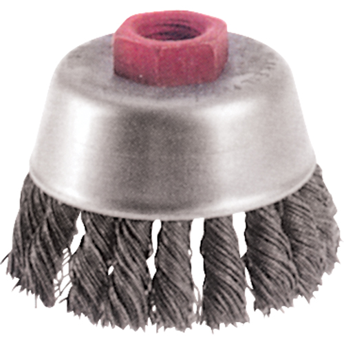 Knot Wire Cup Brushes - High Speed Small Grinder, 2-3/4" Dia. x M10x1.25 Arbor MAS Chibougamau