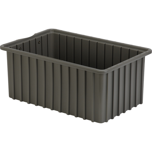 Contenants Divider Box, Poly&eacute;thyl&egrave;ne, 16,5" la x 10,9" p x 7" h, Gris MAS Chibougamau