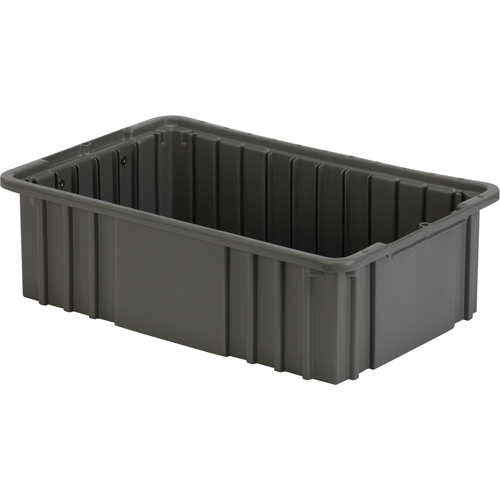 Contenant Divider Box, Poly&eacute;thyl&egrave;ne, 16,5" la x 10,9" p x 5" h, Gris MAS Chibougamau