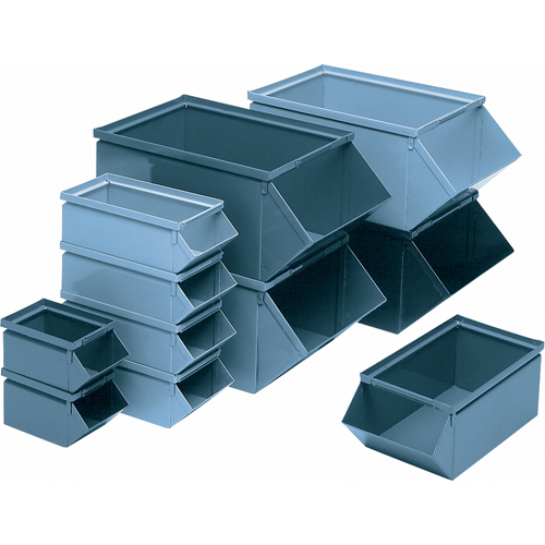 Bac en acier, Cap. 100 lb, 12" la x 20-1/2" p x 9-1/2" h, Bleu MAS Chibougamau