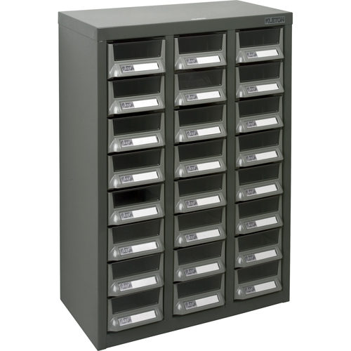 Casiers pour pi&egrave;ces KPC-400, Acier galvanis&eacute;, 24 tiroirs, 17-3/10" x 8-7/10" x 25-3/5", Gris MAS Chibougamau