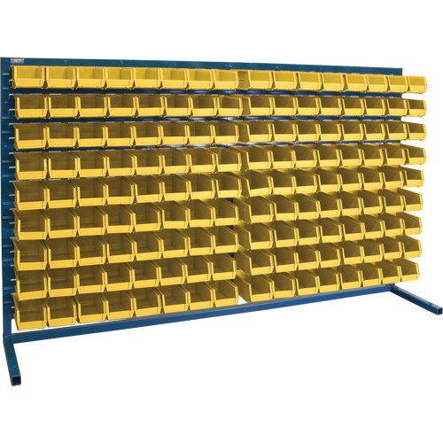Rayonnage &agrave; persienne avec bacs, 144 bacs, 72" la x 15" p x 40" h MAS Chibougamau