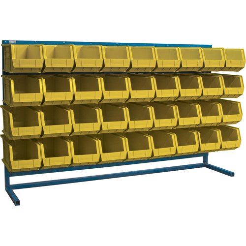 Rayonnage &agrave; persienne avec bacs, 36 bacs, 72" la x 15" p x 40" h MAS Chibougamau