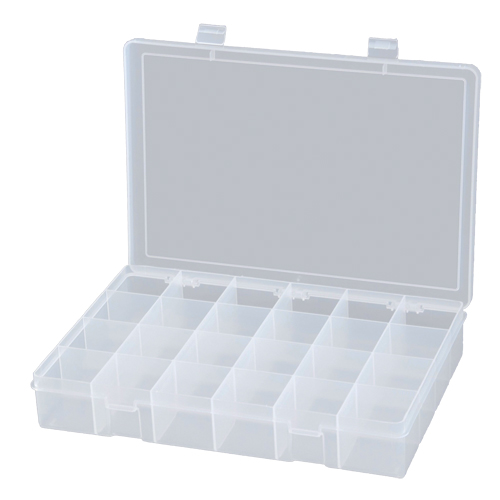 Boîtes &agrave; compartiments compactes en polypropyl&egrave;ne, 13-1/8" la x 9" p x 2-5/16" h, 24 compartiments MAS Chibougamau