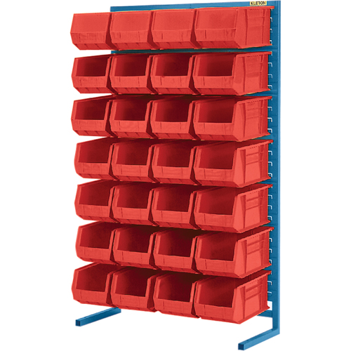 Support stationnaire pour bacs &agrave; un c&ocirc;t&eacute;, 36" la x 12" p x 61" h, 28 bacs MAS Chibougamau