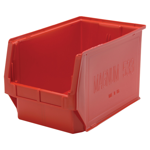 Contenants g&eacute;ants empilables, 12,375" la x 19,75" p x 11,875" h, Rouge MAS Chibougamau