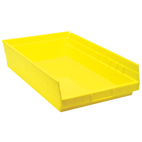Bacs de rangement pour tablettes, 11-1/8" la x 4" H x 17-7/8" p, Jaune, Capacit&eacute; 40 lb MAS Chibougamau