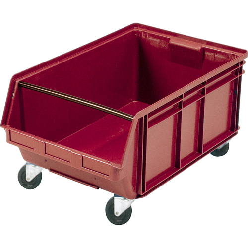 Mobile Giant Stacking Bin, 11-7/8" H x 18-3/8" W x 29" D, 150 lbs. Capacity, Red MAS Chibougamau