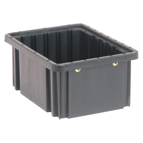 Conductive Dividable Grid Containers, Polypropylene, 8-1/4" W x 10-7/8" D x 5" H, Black MAS Chibougamau