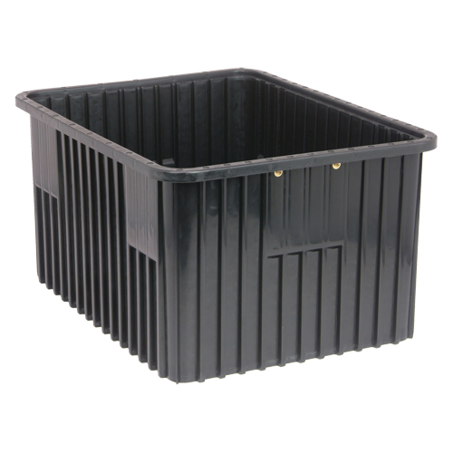 Bacs divisibles conducteurs, Polypropyl&egrave;ne, 17-1/2" la x 22-1/2" p x 12" h, Noir MAS Chibougamau