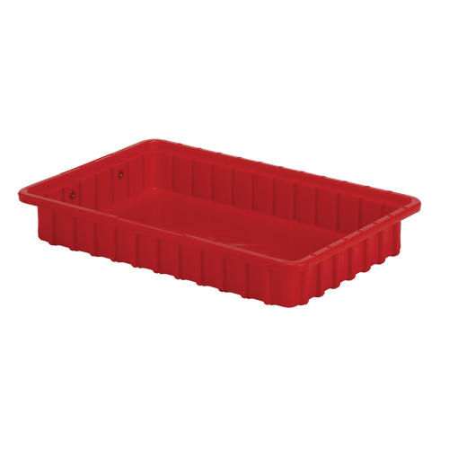 Contenants Divider Box, Poly&eacute;thyl&egrave;ne, 16,5" la x 10,9" p x 2,5" h, Rouge MAS Chibougamau