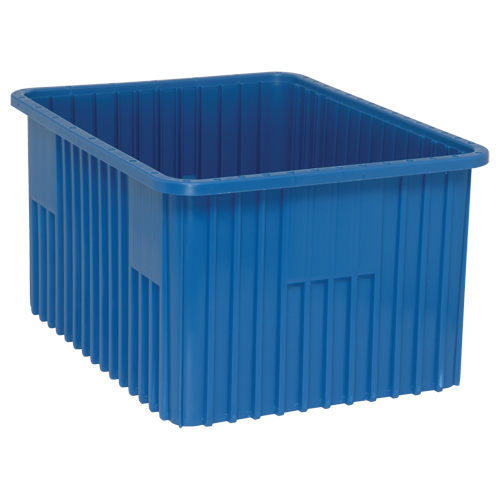 Contenants Divider Box, Plastique, 22,5" la x 17,5" p x 12" h, Bleu MAS Chibougamau