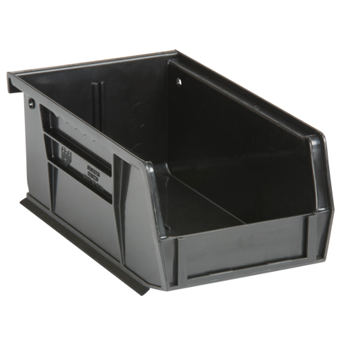 Bacs ultra empilable & suspendable, 4-1/8" la, 3" h x 7-3/8" p, Noir MAS Chibougamau