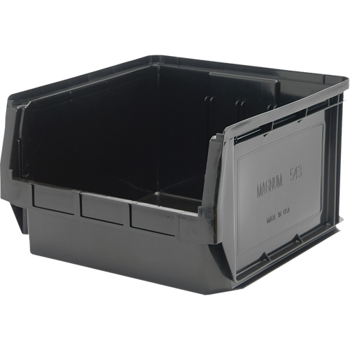 Stacking Container, 18.375" W x 18.375" D x 11.875" H, Black MAS Chibougamau