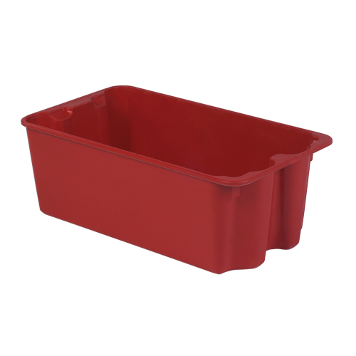 Stack-N-Nest&reg; Plexton Containers, 16.9" W x 30.6" D x 11.1" H, Red MAS Chibougamau