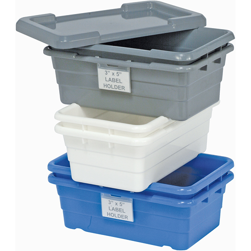 Bacs empilables en crois&eacute;, 16" la x  p x 8,5" h, Blanc MAS Chibougamau