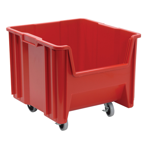 Mobile Giant Stack Container, 12-1/2" H x 16-1/2" W x 17-1/2" D, 250 lbs. Capacity, Red MAS Chibougamau