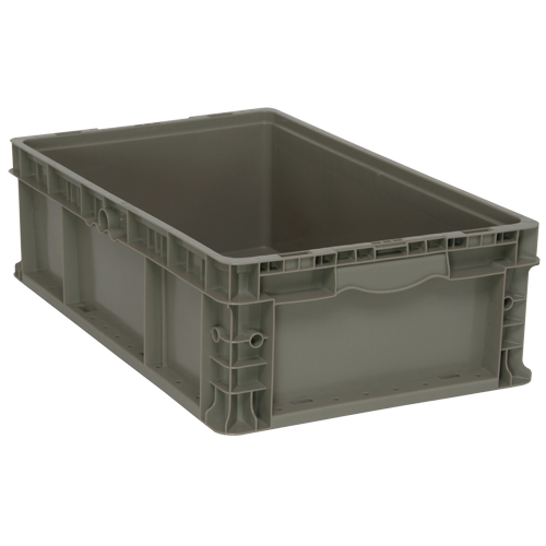 Contenant pliable et empilable, 15" la x 24" p x 7,5" h, Gris MAS Chibougamau